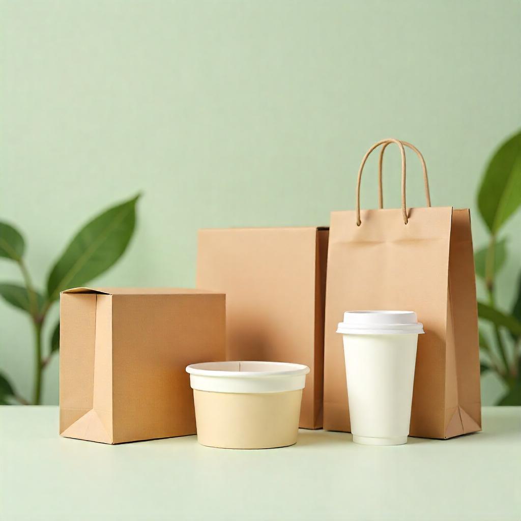 Eco-friendly e-commerce boxes, paper takeout containers, and luxury gift bags made from recycled paper.