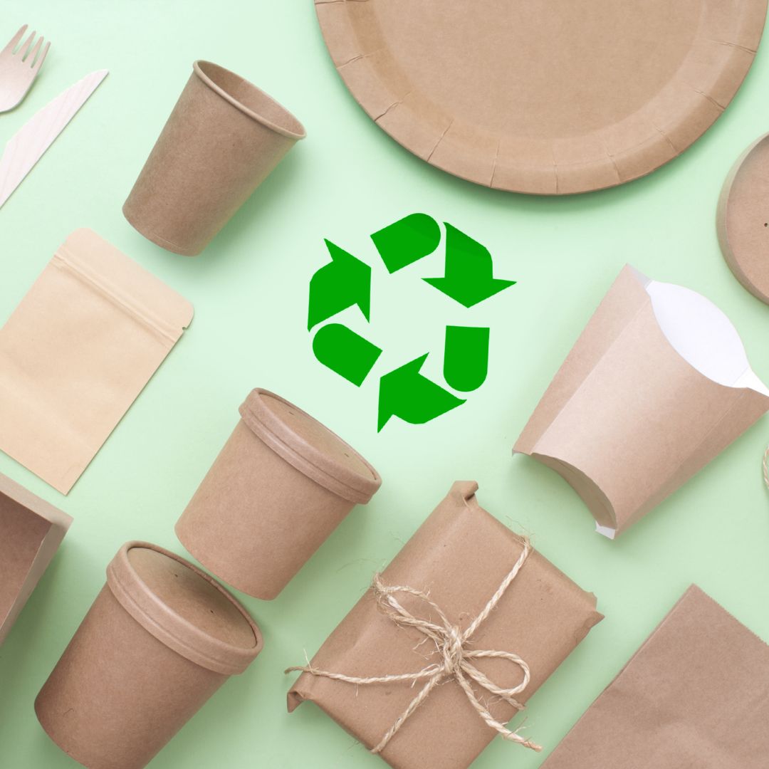 A neatly stacked set of recycled paper packaging materials, showcasing eco-friendly and sustainable packaging solutions.